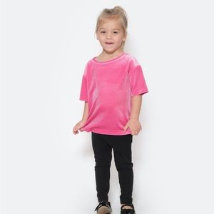 Smash+Tess Hot Pink Velvet Kids Tshirt